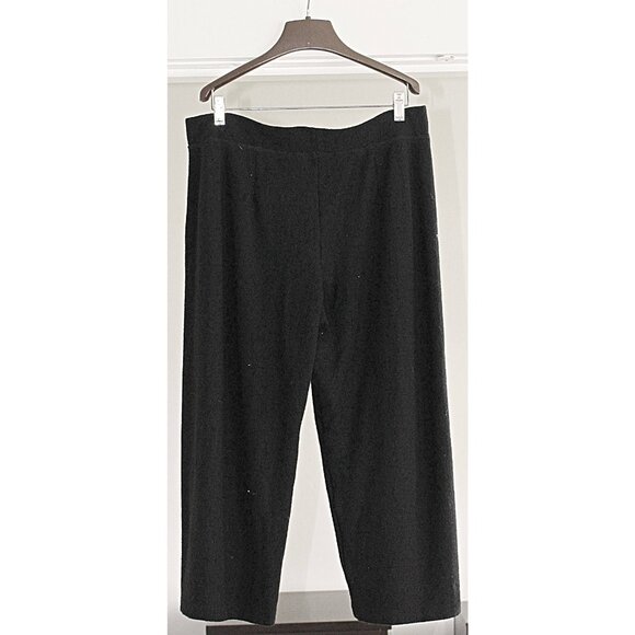 Eileen Fisher Vintage - Knitted Wool Wide Leg Crop Pants - Nerd Chic Style - L - Picture 4 of 7